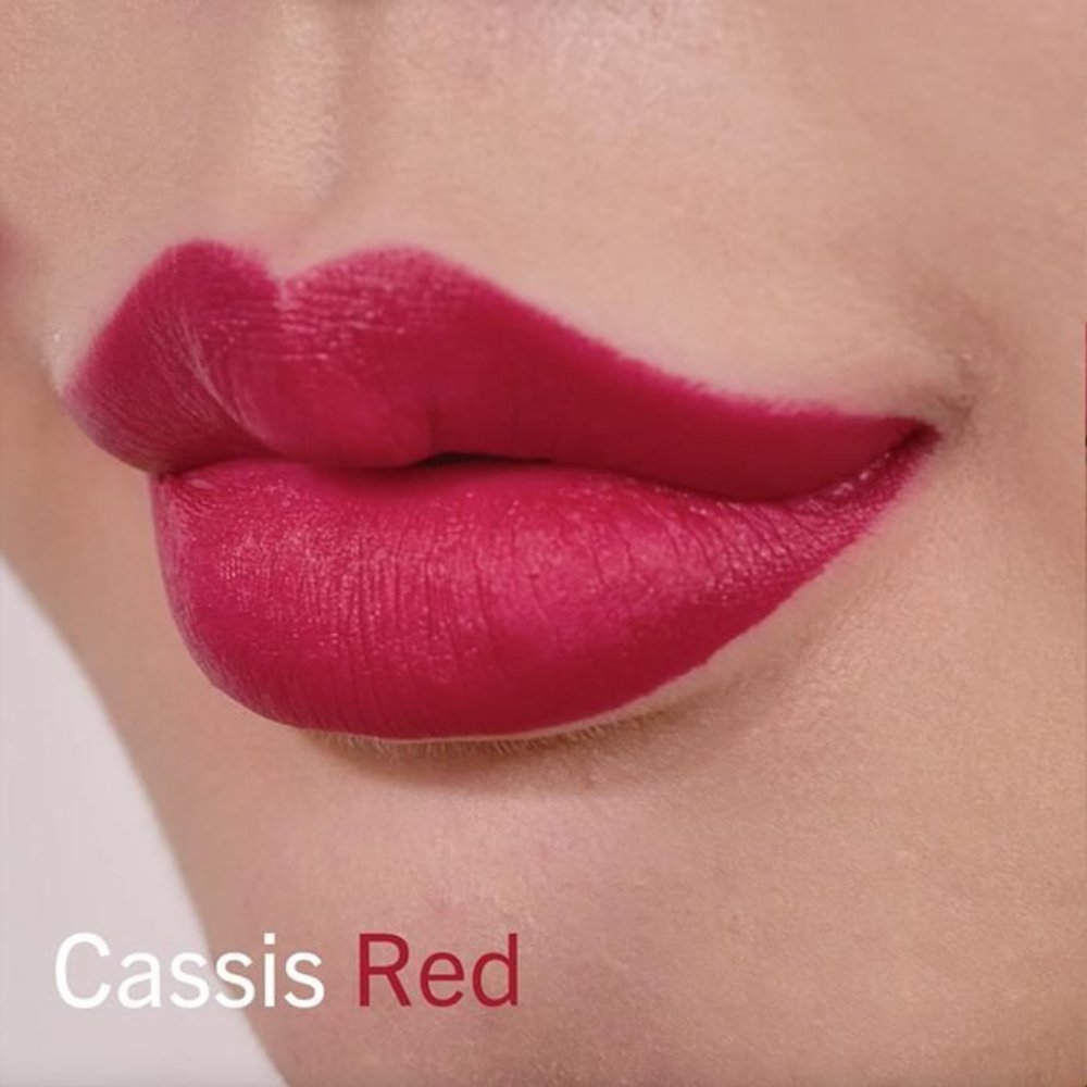 Cassis Red Colored Avon Flat Velvet Lipstick